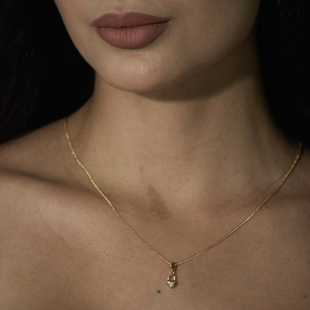 DIJE CORAZON CANDADO