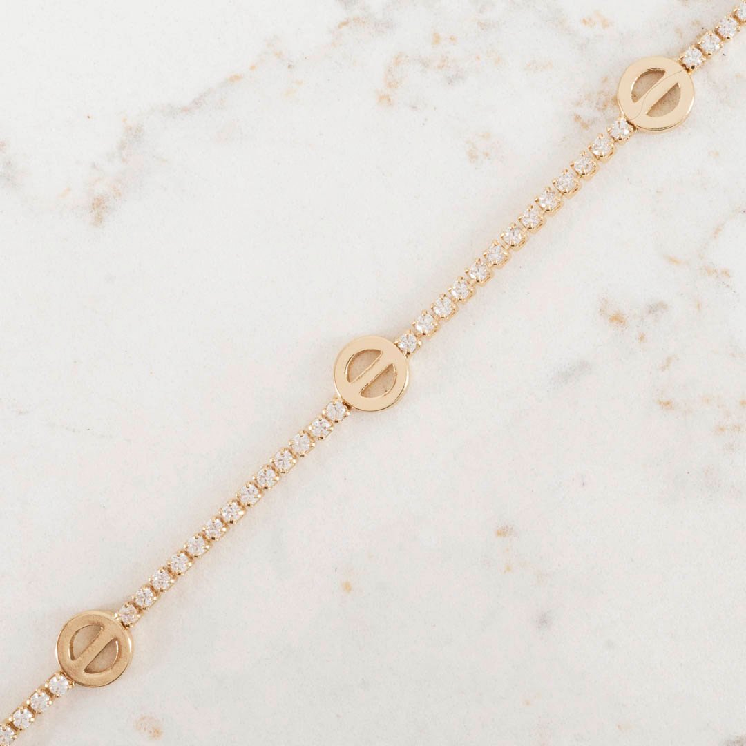 PULSERA 3 CIRCULOS TENNIS 1.5MM