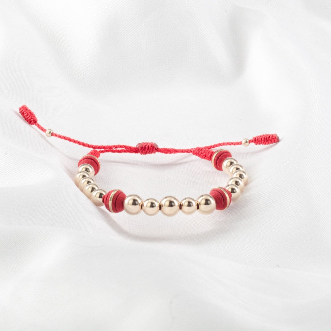 PULSERA BALINERIA 6-7 MM NEOPRENO ANILLO ROJO