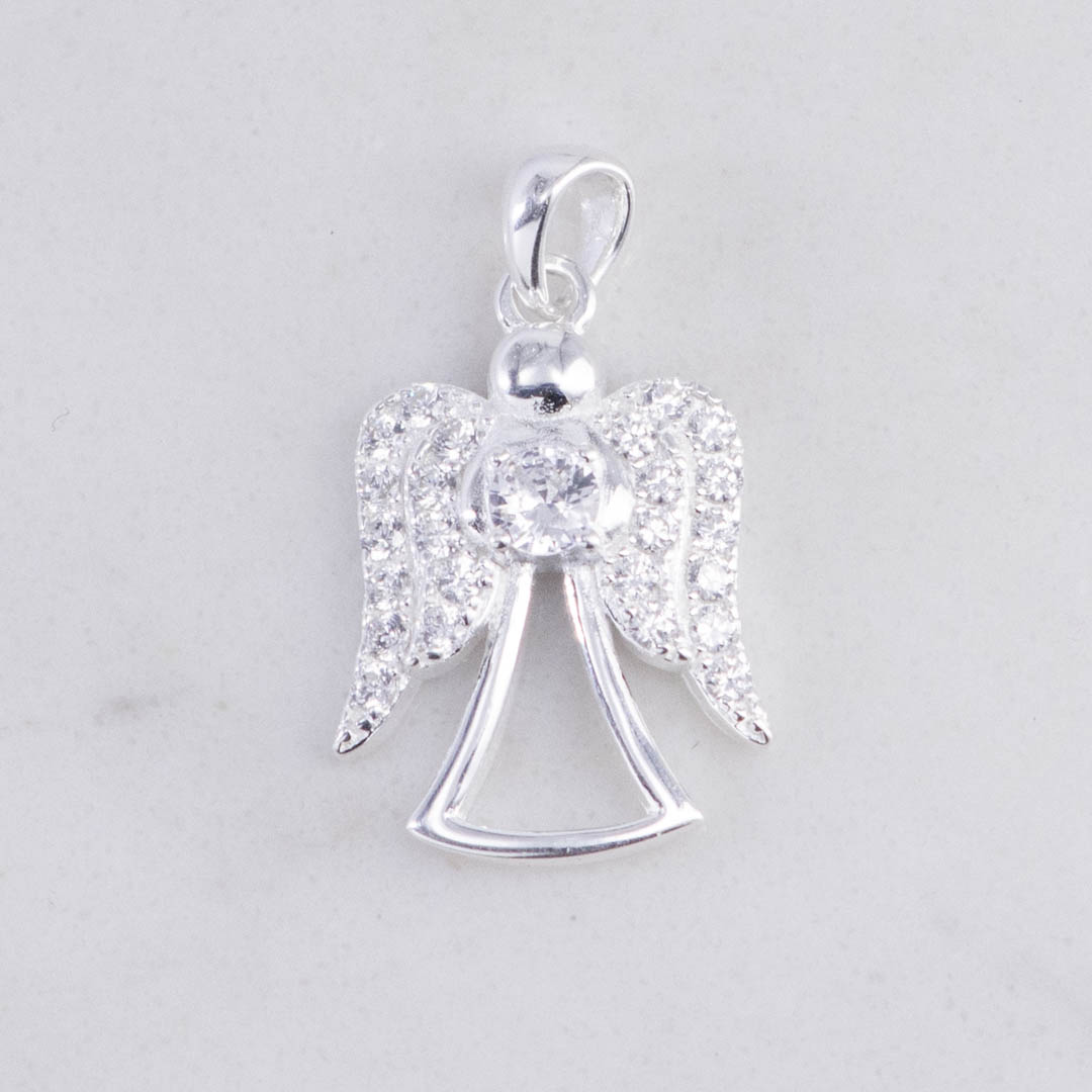 DIJE ANGEL CIRCONES Y CRISTAL