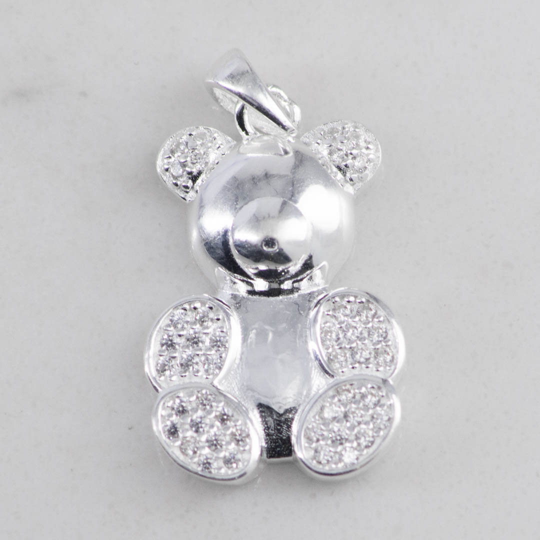 DIJE OSO LISO Y CIRCONES