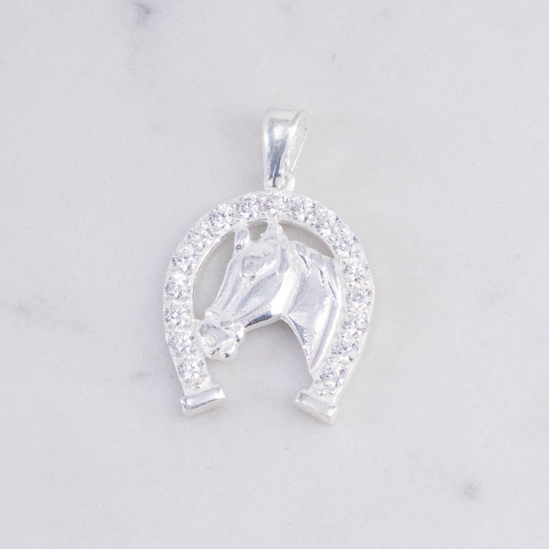 DIJE HERRADURA CABALLO CIRCONES