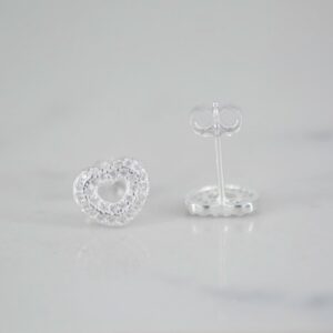 TOPO CORAZON SILUETA BORDES CIRCONES