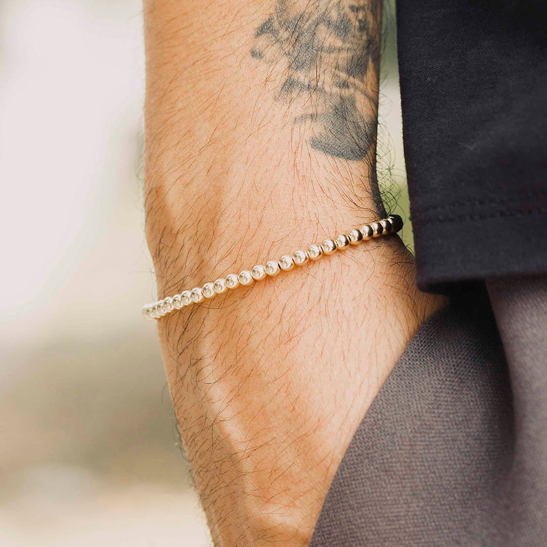 PULSERA BALINERIA SENCILLA 4MM NEGRO