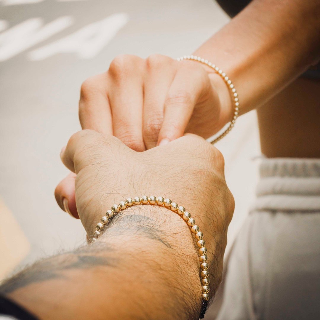 PULSERA BALINERIA SENCILLA 4MM NEGRO